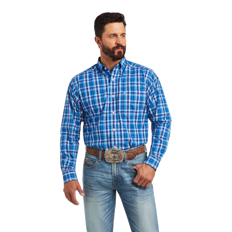 Camisas Ariat Pro Series Mason Classic Fit Azules Hombre - Chile 750-MTVNCK